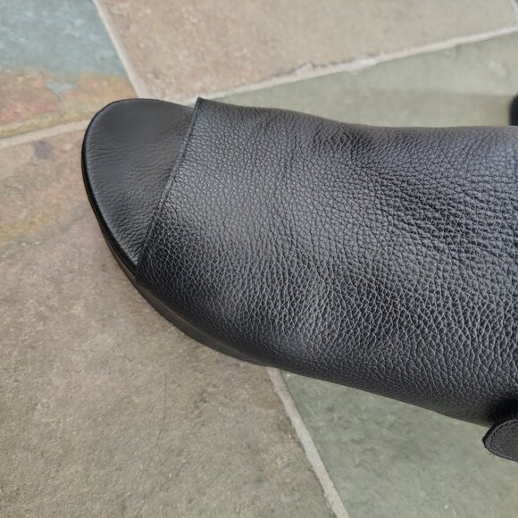 Stuart Weitzman Black Leather Shoes Platform Sandals - Picture 3 of 6